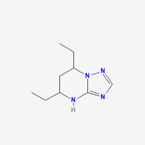 molecular formula C9H16N4 B13198660 5,7-Diethyl-4H,5H,6H,7H-[1,2,4]triazolo[1,5-a]pyrimidine 