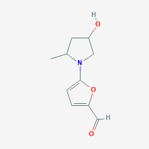 5-(4-Hydroxy-2-methylpyrrolidin-1-yl)furan-2-carbaldehyde