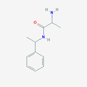 molecular formula C11H16N2O B13198678 2-amino-N-(1-phenylethyl)propanamide 