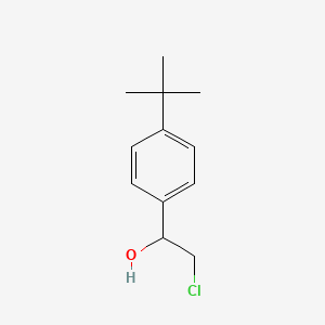 molecular formula C12H17ClO B13198687 1-(4-Tert-butylphenyl)-2-chloroethan-1-ol 