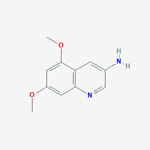 molecular formula C11H12N2O2 B13198697 5,7-Dimethoxyquinolin-3-amine 