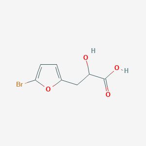 molecular formula C7H7BrO4 B13198706 3-(5-Bromofuran-2-yl)-2-hydroxypropanoic acid 