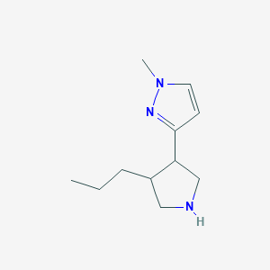 molecular formula C11H19N3 B13198736 1-Methyl-3-(4-propylpyrrolidin-3-yl)-1H-pyrazole 