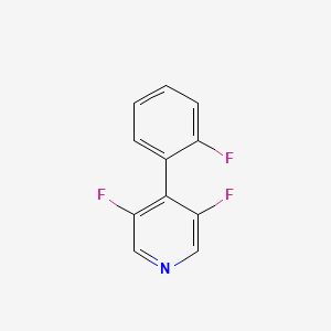 molecular formula C11H6F3N B13198765 3,5-Difluoro-4-(2-fluorophenyl)pyridine 