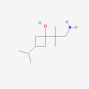 1-(1-Amino-2-methylpropan-2-yl)-3-(propan-2-yl)cyclobutan-1-ol