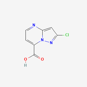 molecular formula C7H4ClN3O2 B13198775 2-Chloropyrazolo[1,5-a]pyrimidine-7-carboxylic acid 