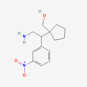 {1-[2-Amino-1-(3-nitrophenyl)ethyl]cyclopentyl}methanol