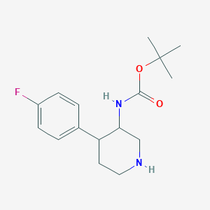 tert-butyl N-[4-(4-fluorophenyl)piperidin-3-yl]carbamate