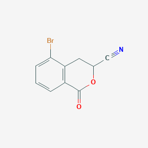 5-Bromo-1-oxo-3,4-dihydro-1H-2-benzopyran-3-carbonitrile