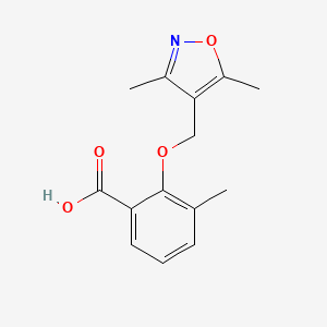 2-[(3,5-Dimethylisoxazol-4-yl)methoxy]-3-methylbenzoic acid