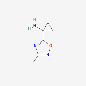 1-(3-Methyl-1,2,4-oxadiazol-5-yl)cyclopropan-1-amine