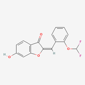 2-{[2-(Difluoromethoxy)phenyl]methylidene}-6-hydroxy-2,3-dihydro-1-benzofuran-3-one