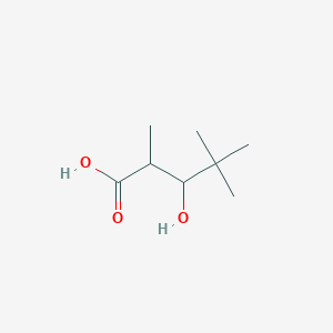 molecular formula C8H16O3 B13198922 3-Hydroxy-2,4,4-trimethylpentanoic acid 