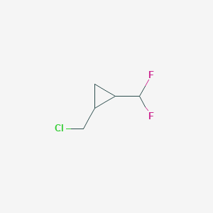 molecular formula C5H7ClF2 B13198926 1-(Chloromethyl)-2-(difluoromethyl)cyclopropane 