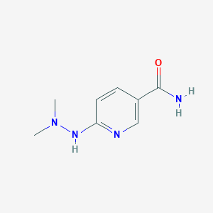 molecular formula C8H12N4O B13198929 6-(2,2-Dimethylhydrazin-1-YL)pyridine-3-carboxamide 