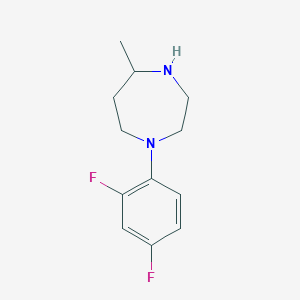 molecular formula C12H16F2N2 B13198963 1-(2,4-Difluorophenyl)-5-methyl-1,4-diazepane 