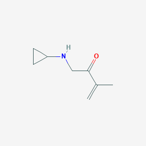 molecular formula C8H13NO B13199012 1-(Cyclopropylamino)-3-methylbut-3-en-2-one 