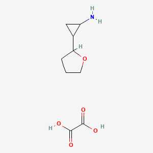 2-(Oxolan-2-yl)cyclopropan-1-amine,oxalicacid