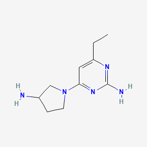 4-(3-Aminopyrrolidin-1-yl)-6-ethylpyrimidin-2-amine