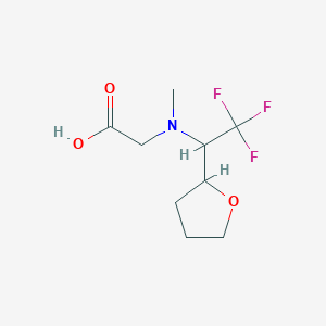 2-{Methyl[2,2,2-trifluoro-1-(oxolan-2-yl)ethyl]amino}acetic acid