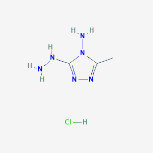 molecular formula C3H9ClN6 B1319912 3-hydrazino-5-methyl-4H-1,2,4-triazol-4-ylamine hydrochloride CAS No. 59545-76-5