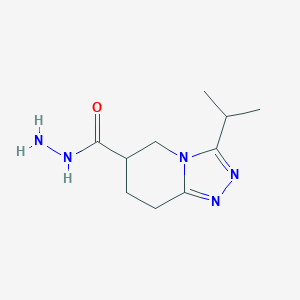 3-(propan-2-yl)-5H,6H,7H,8H-[1,2,4]triazolo[4,3-a]pyridine-6-carbohydrazide