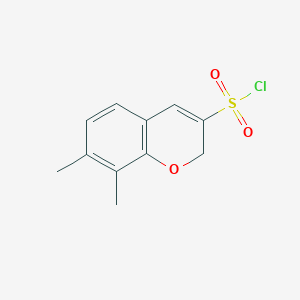 7,8-dimethyl-2H-chromene-3-sulfonyl chloride