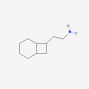 molecular formula C10H19N B13199200 2-{Bicyclo[4.2.0]octan-7-yl}ethan-1-amine 