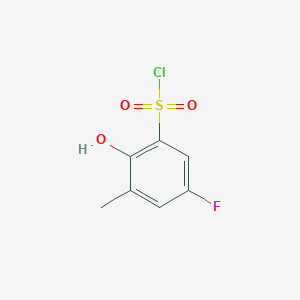 5-Fluoro-2-hydroxy-3-methylbenzene-1-sulfonyl chloride