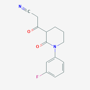 3-[1-(3-Fluorophenyl)-2-oxopiperidin-3-yl]-3-oxopropanenitrile