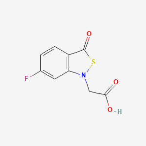 2-(6-Fluoro-3-oxo-1,3-dihydro-2,1-benzothiazol-1-yl)acetic acid