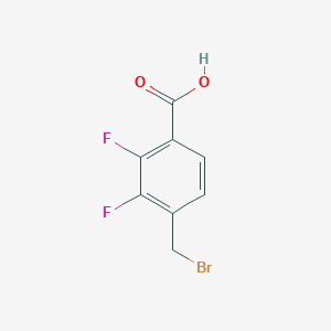 molecular formula C8H5BrF2O2 B13199298 4-(Bromomethyl)-2,3-difluorobenzoic acid 