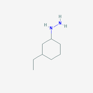 molecular formula C8H18N2 B13199352 (3-Ethylcyclohexyl)hydrazine 