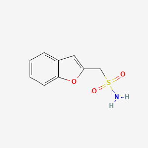 molecular formula C9H9NO3S B13199357 1-Benzofuran-2-ylmethanesulfonamide 