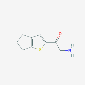 molecular formula C9H11NOS B13199363 2-amino-1-{4H,5H,6H-cyclopenta[b]thiophen-2-yl}ethan-1-one 