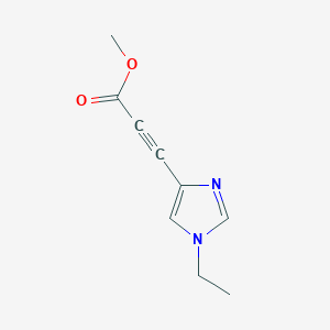 molecular formula C9H10N2O2 B13199413 Methyl 3-(1-ethyl-1H-imidazol-4-yl)prop-2-ynoate 