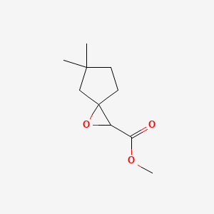 molecular formula C10H16O3 B13199443 Methyl 5,5-dimethyl-1-oxaspiro[2.4]heptane-2-carboxylate 