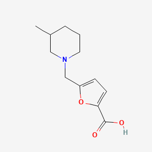 molecular formula C12H17NO3 B1319945 5-[(3-甲基哌啶-1-基)甲基]-2-呋酸 CAS No. 926216-07-1