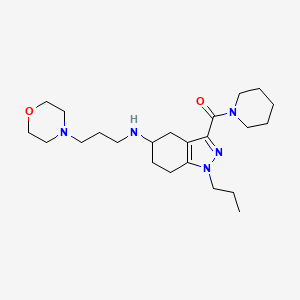 (5-((3-Morpholinopropyl)amino)-1-propyl-4,5,6,7-tetrahydro-1H-indazol-3-yl)(piperidin-1-yl)methanone