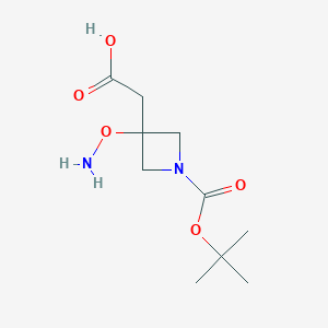 2-[3-(Aminooxy)-1-[(tert-butoxy)carbonyl]azetidin-3-yl]acetic acid