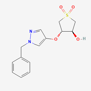 (3S,4S)-3-[(1-Benzyl-1H-pyrazol-4-yl)oxy]-4-hydroxy-1lambda6-thiolane-1,1-dione