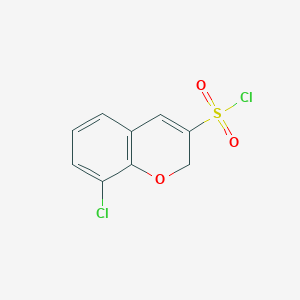 molecular formula C9H6Cl2O3S B13199519 8-chloro-2H-chromene-3-sulfonyl chloride CAS No. 1235440-32-0