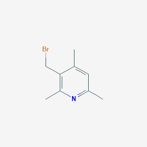 molecular formula C9H12BrN B13199524 3-(Bromomethyl)-2,4,6-trimethylpyridine 