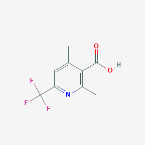 molecular formula C9H8F3NO2 B13199539 2,4-Dimethyl-6-(trifluoromethyl)nicotinic acid 