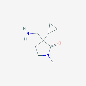 3-(Aminomethyl)-3-cyclopropyl-1-methylpyrrolidin-2-one