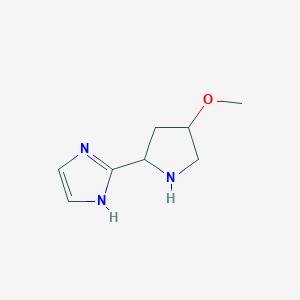 molecular formula C8H13N3O B13199567 2-(4-Methoxypyrrolidin-2-yl)-1H-imidazole 