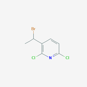 molecular formula C7H6BrCl2N B13199598 3-(1-Bromoethyl)-2,6-dichloropyridine CAS No. 1375708-70-5