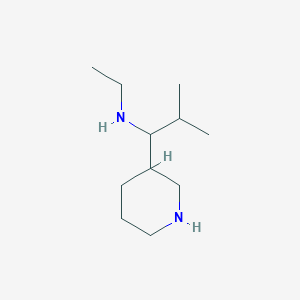 molecular formula C11H24N2 B13199601 Ethyl[2-methyl-1-(piperidin-3-yl)propyl]amine 