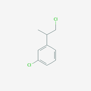 molecular formula C9H10Cl2 B13199606 1-Chloro-3-(1-chloropropan-2-yl)benzene 