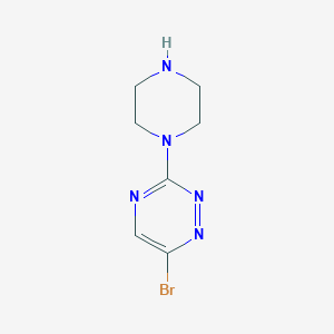 6-Bromo-3-(piperazin-1-yl)-1,2,4-triazine